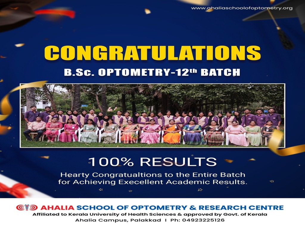 CONGRATULATIONS BSC OPTOMETRY - Ahalia School of Optometry & Research ...